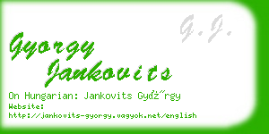 gyorgy jankovits business card